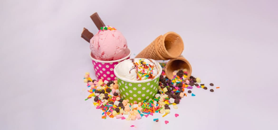 Fried ice cream decadent treat made by coating